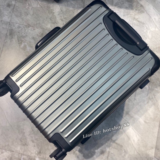 RIMOWA與Moncler聯名款行李箱四輪拉杆箱 日默瓦Topas Stealth鋁鎂合金系列旅行箱 gdx1610